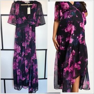 Hope & Ivy Floral maternity wrap dress. Size 8.‎ NWT